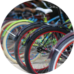 Fila de bicicletas